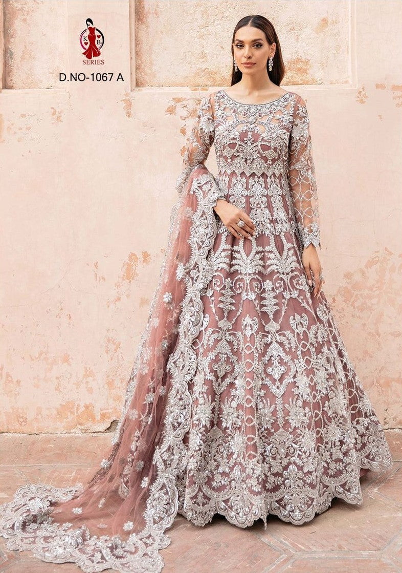 Brown Online Bridal Anarkali Gown In Net SFSWG6006A – ShreeFashionWear