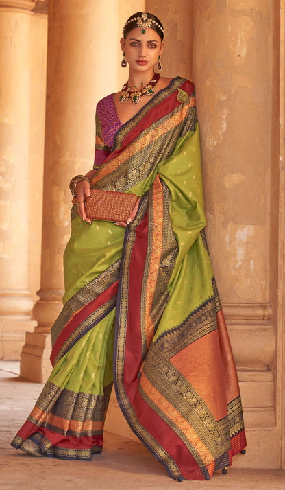 Green Patola Silk Traditional Woven Saree 