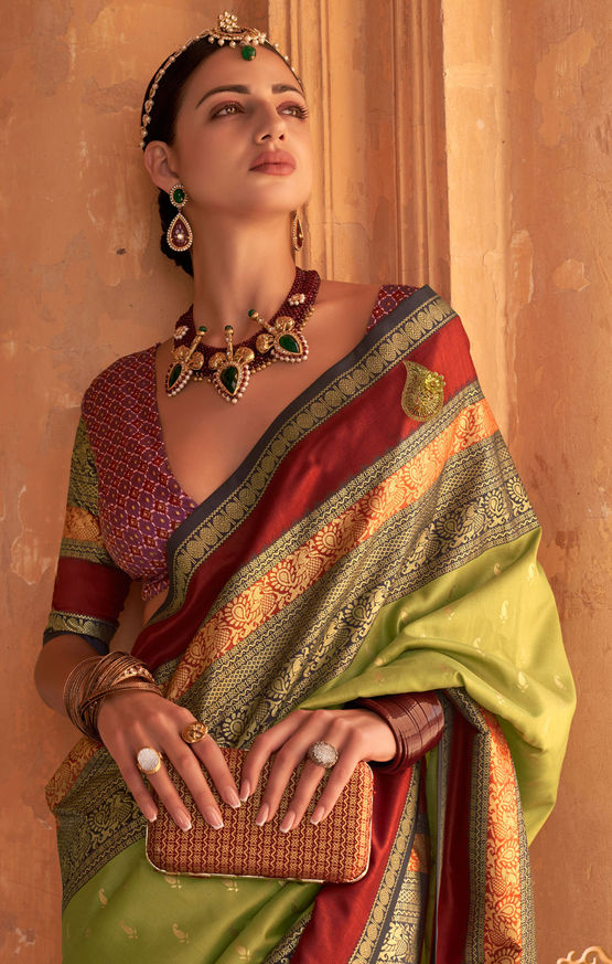 Green Patola Silk Traditional Woven Saree 