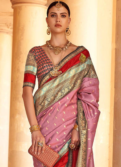 Pink Patola Silk Traditional Woven Saree 