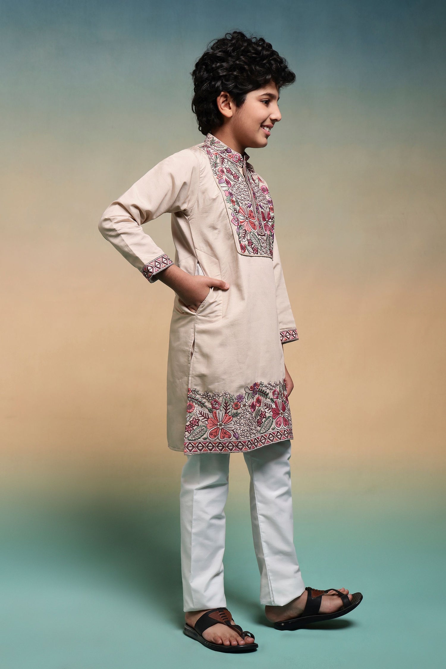 Chiku Pure Viscose Silk Kids Boy Kurta Pajama 