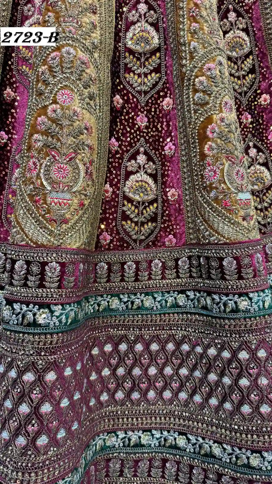 Heavy Velvet Bridal Wedding Lehenga Choli