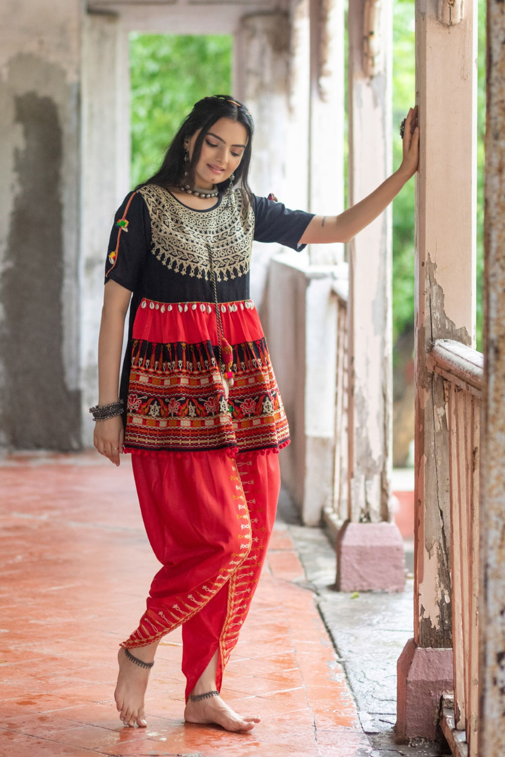 Navratri Garba Garba Special Kedia and Tulip Pants for Women's