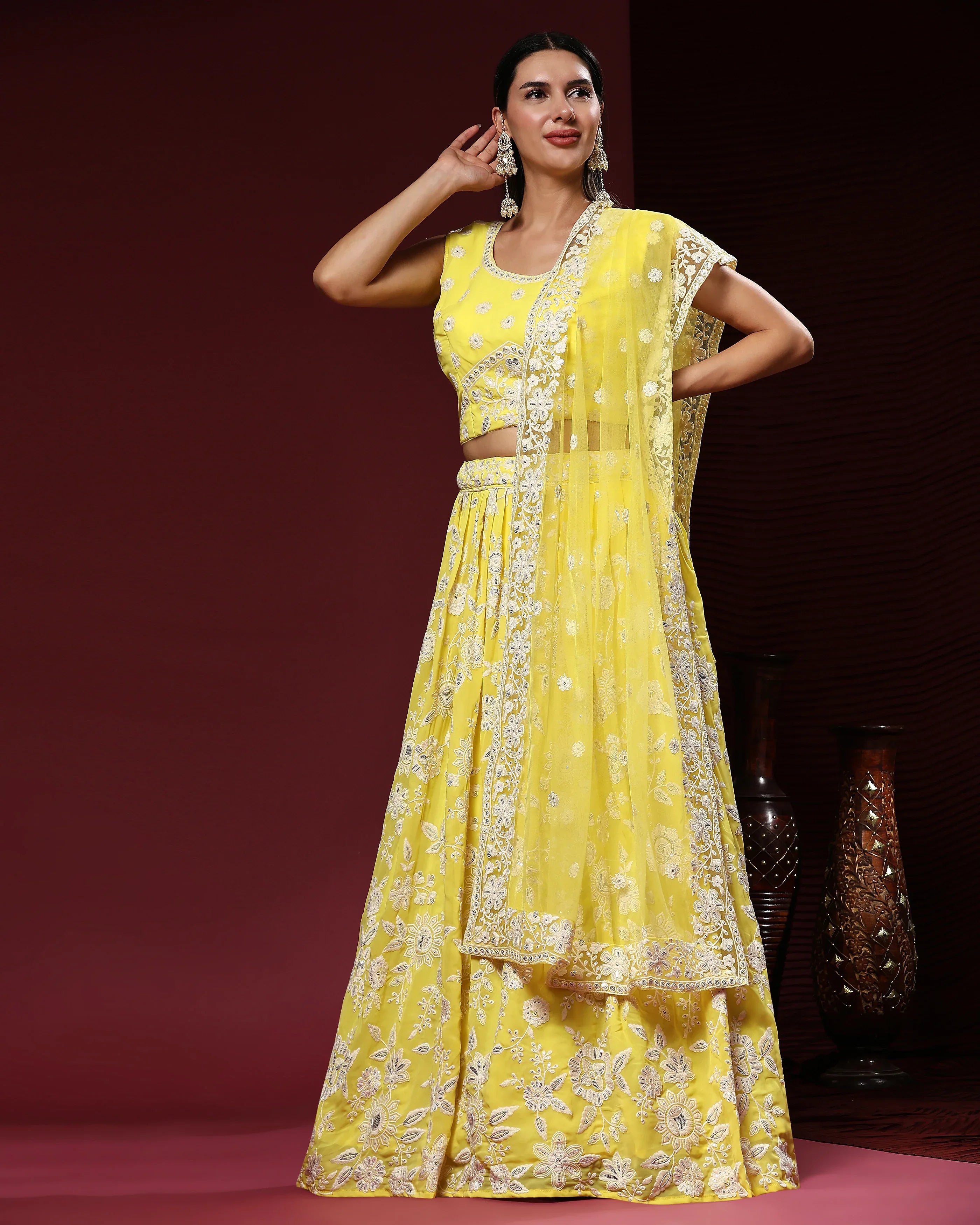 READYMADE CROP TOP LEHENGA D.NO C1944 - Anant Exports