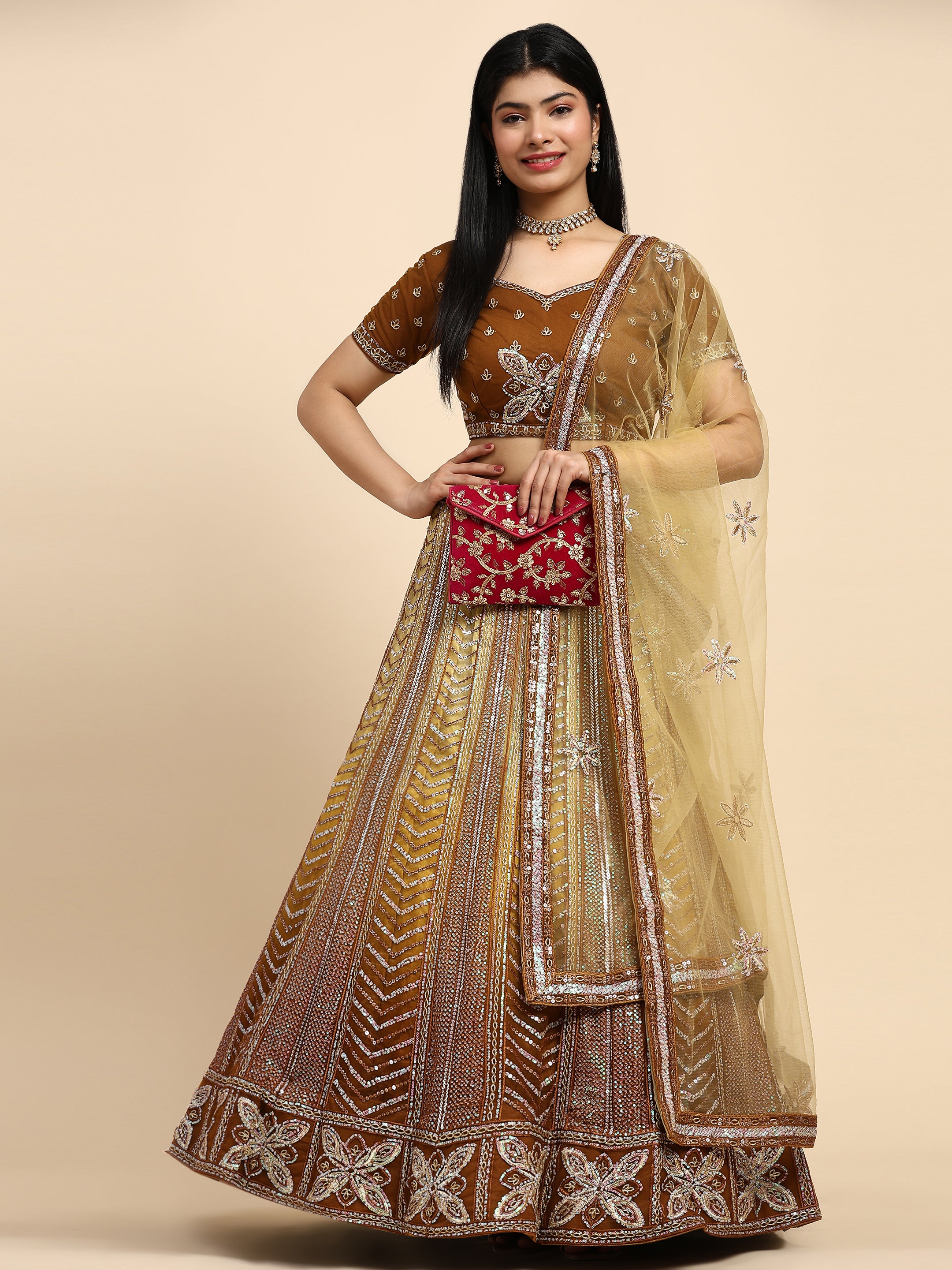 Beautiful Designer Wedding Readymade Crop Top Lehenga Choli