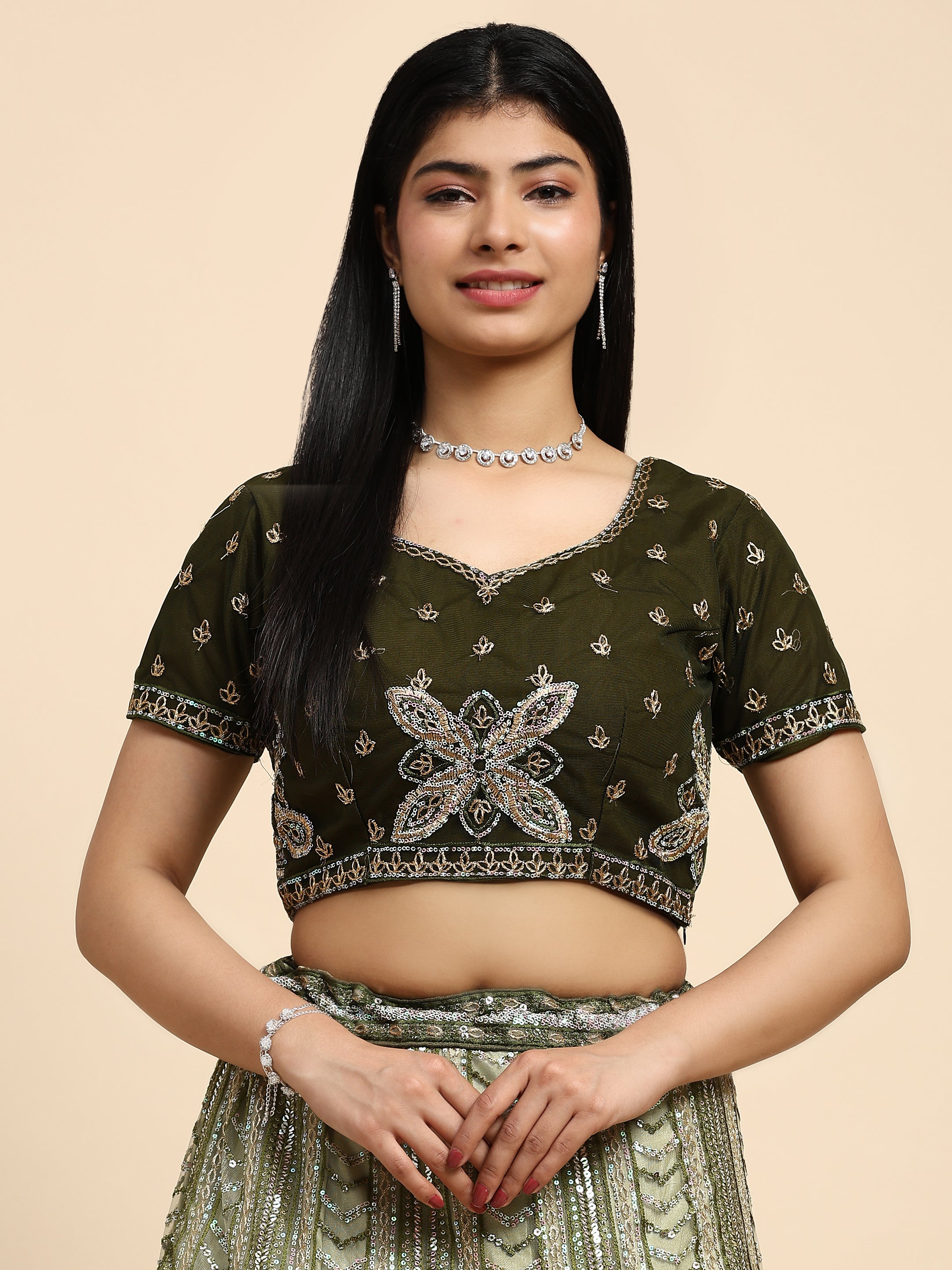 Beautiful Designer Wedding Readymade Crop Top Lehenga Choli