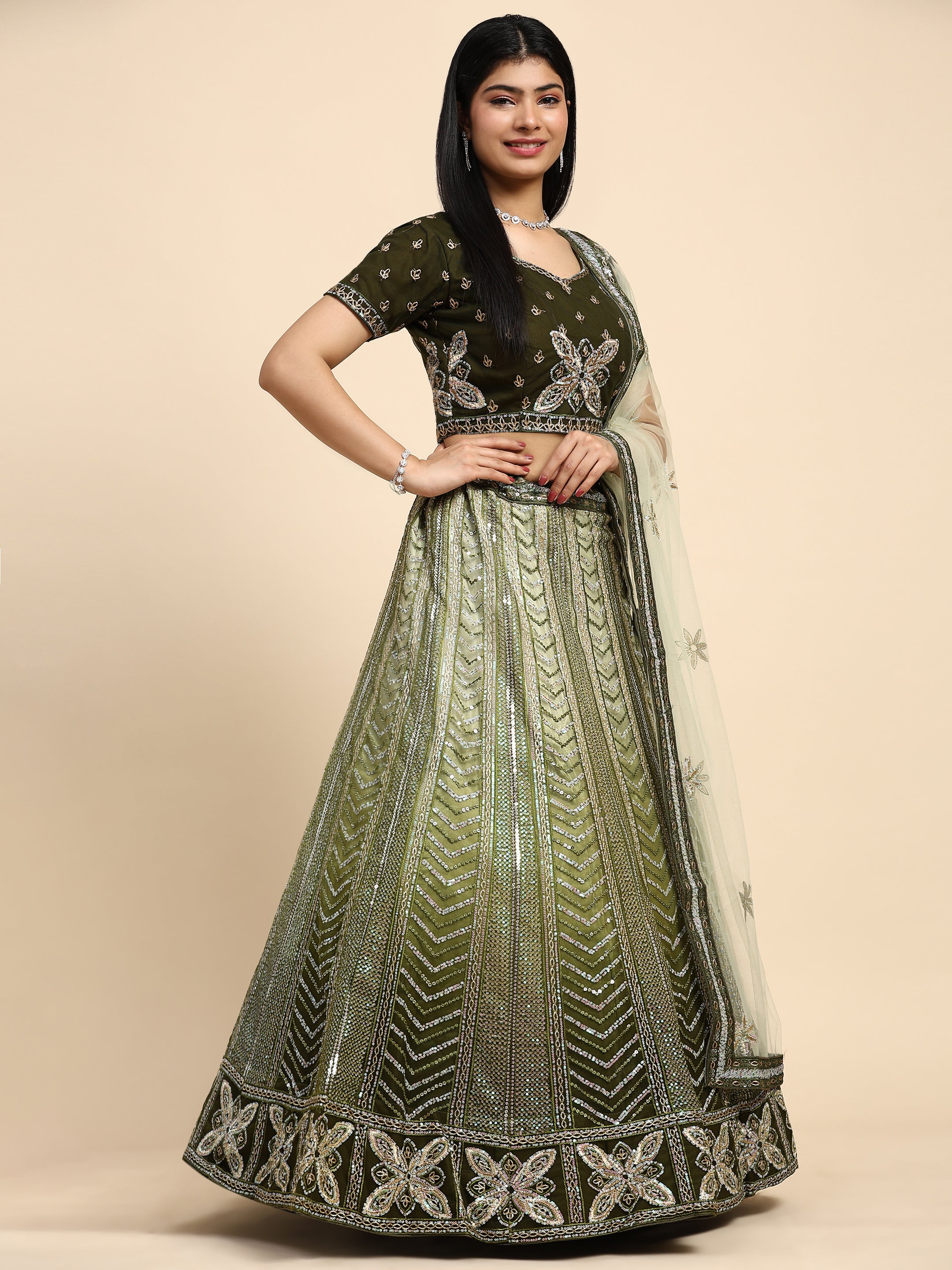 Beautiful Designer Wedding Readymade Crop Top Lehenga Choli