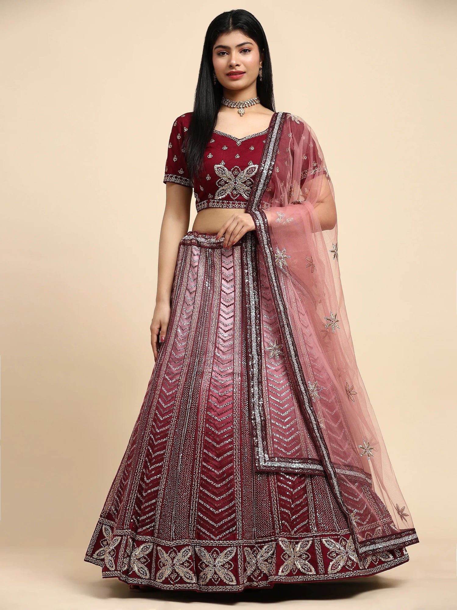 Beautiful Designer Wedding Readymade Crop Top Lehenga Choli