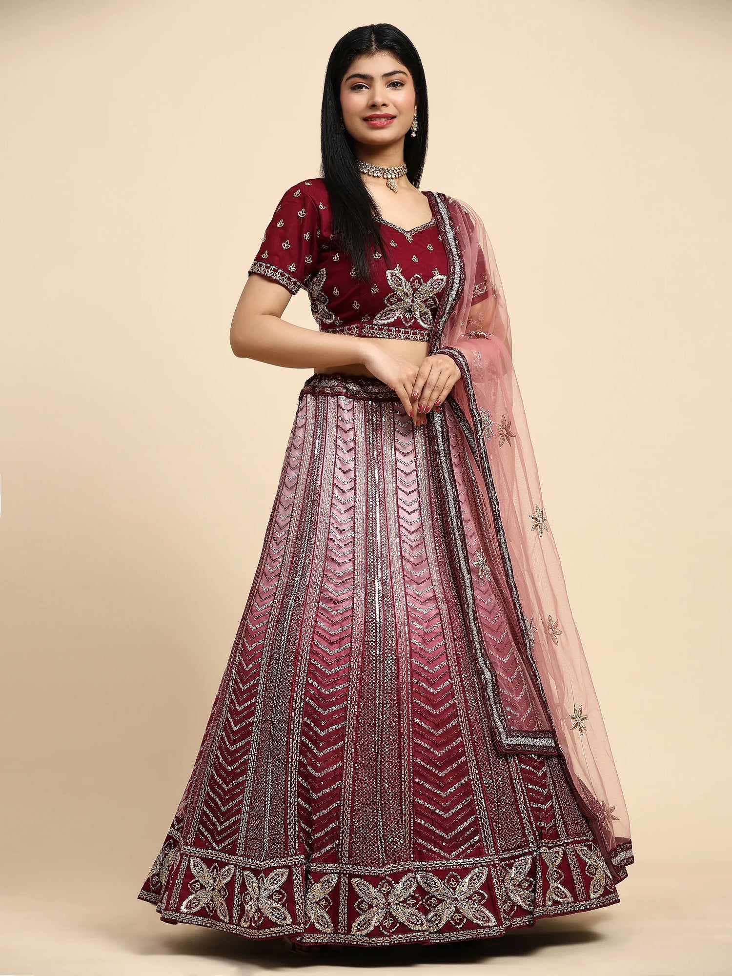 Beautiful Designer Wedding Readymade Crop Top Lehenga Choli