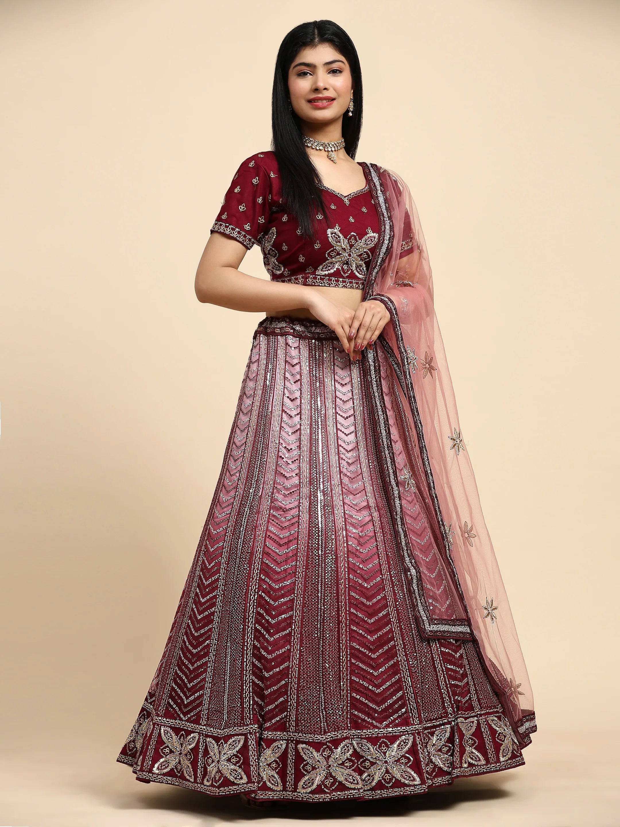 Beautiful Designer Wedding Readymade Crop Top Lehenga Choli
