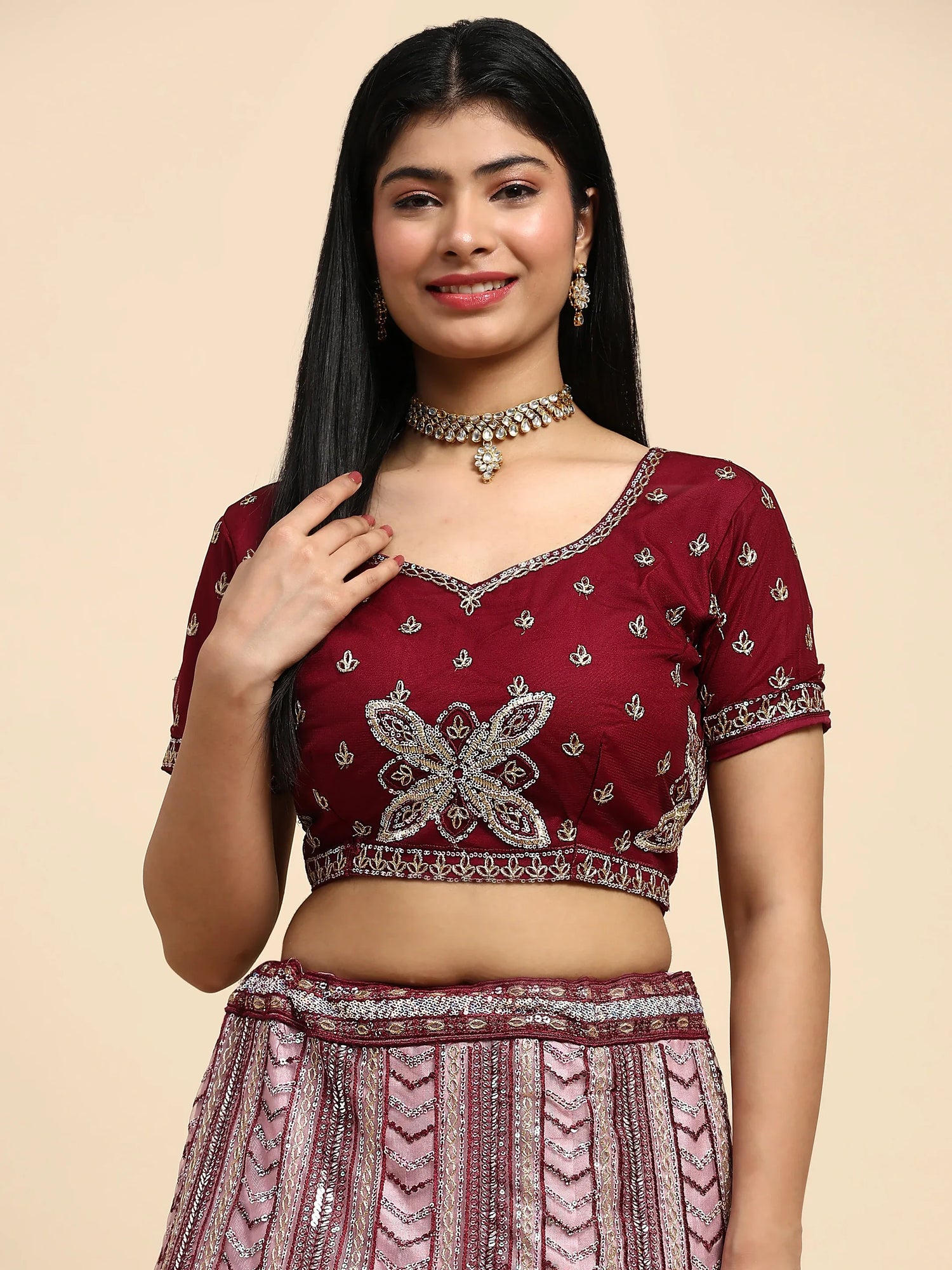 Beautiful Designer Wedding Readymade Crop Top Lehenga Choli