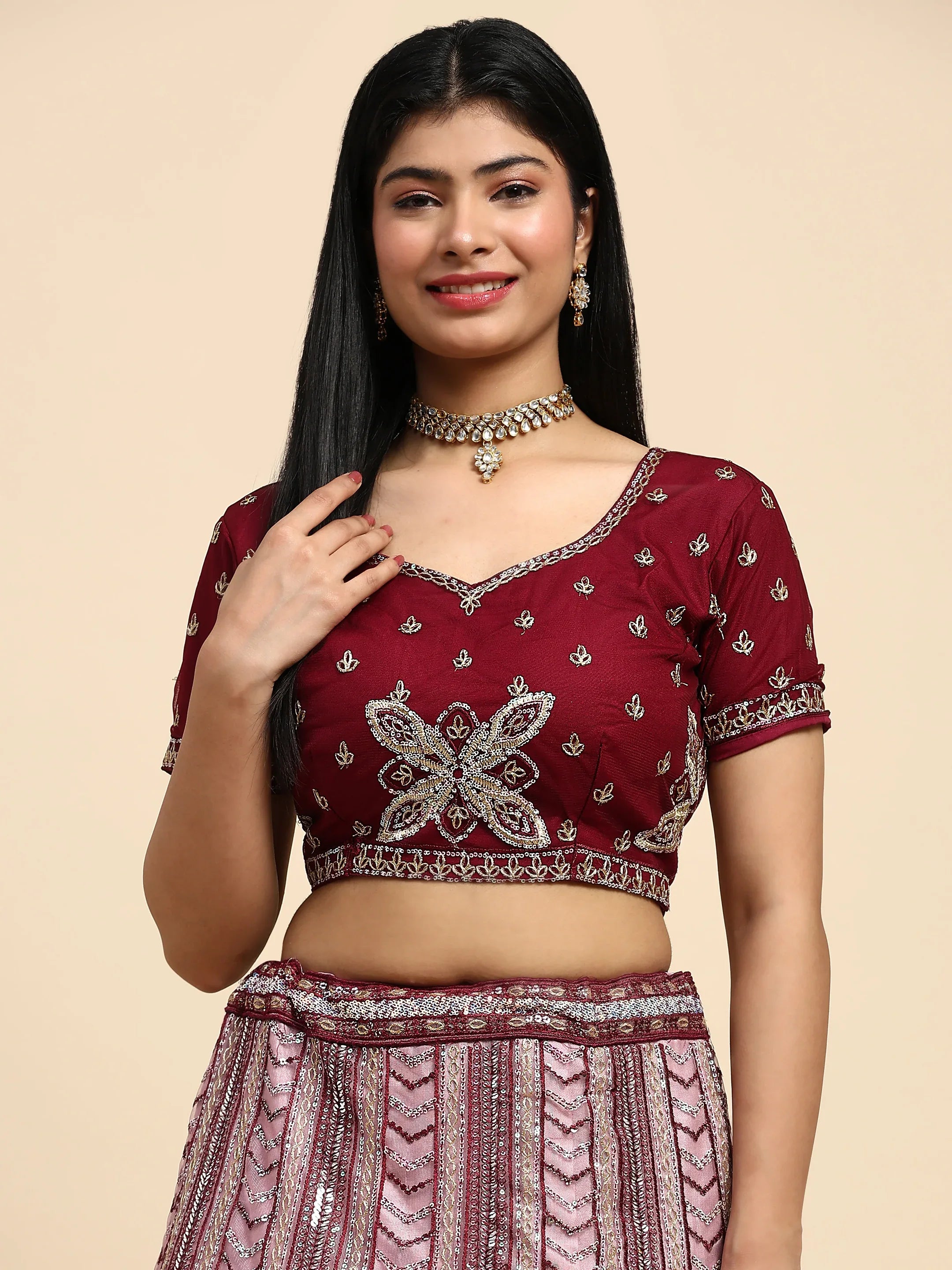 Beautiful Designer Wedding Readymade Crop Top Lehenga Choli