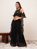 Imported Georgette Indo Western Crop Top