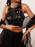 Imported Georgette Indo Western Crop Top