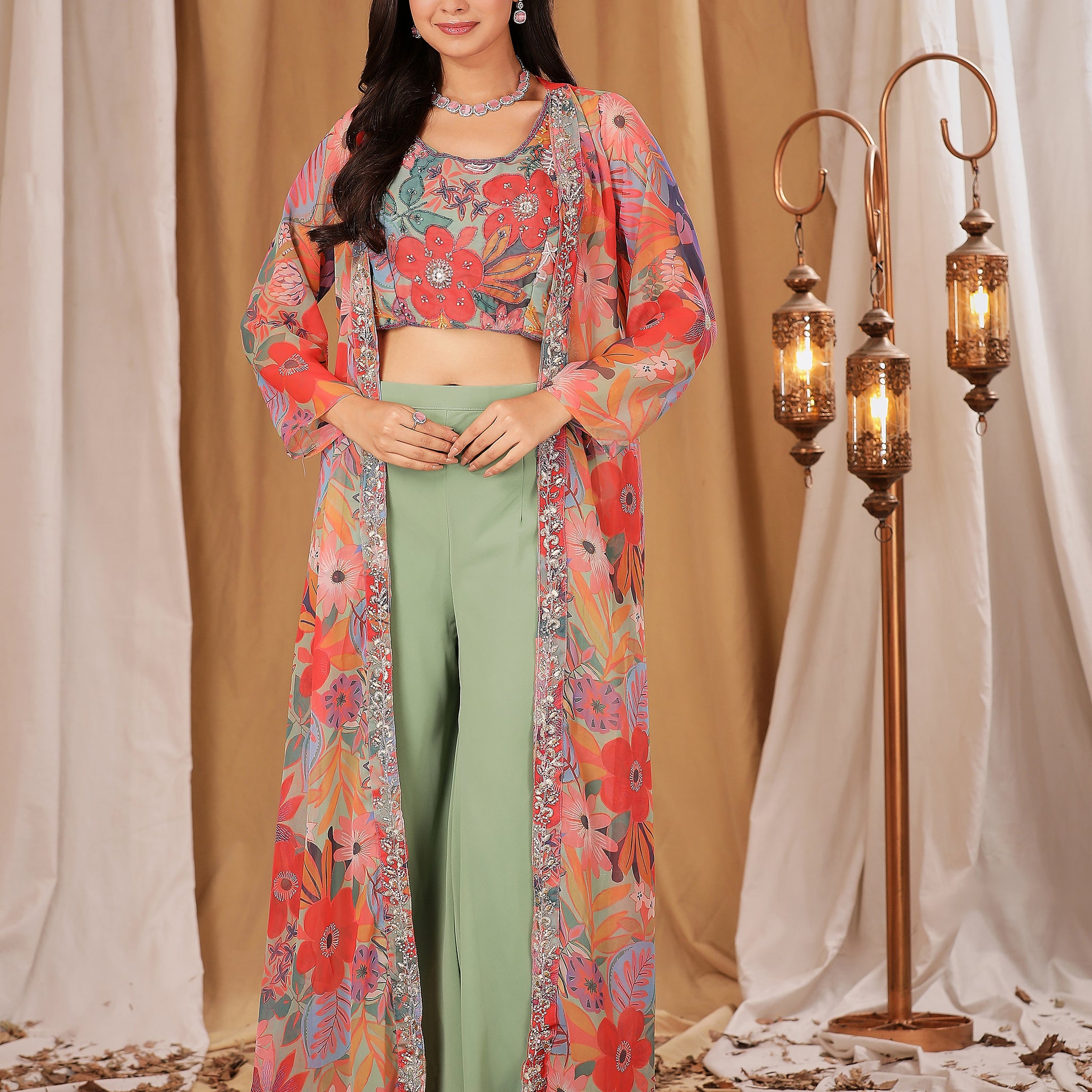 Indo Western Crop Top