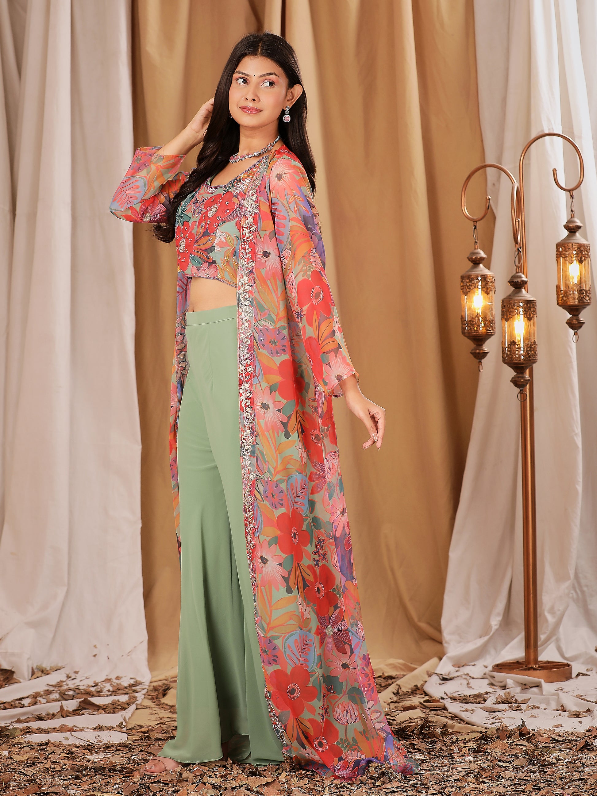 Indo Western Crop Top