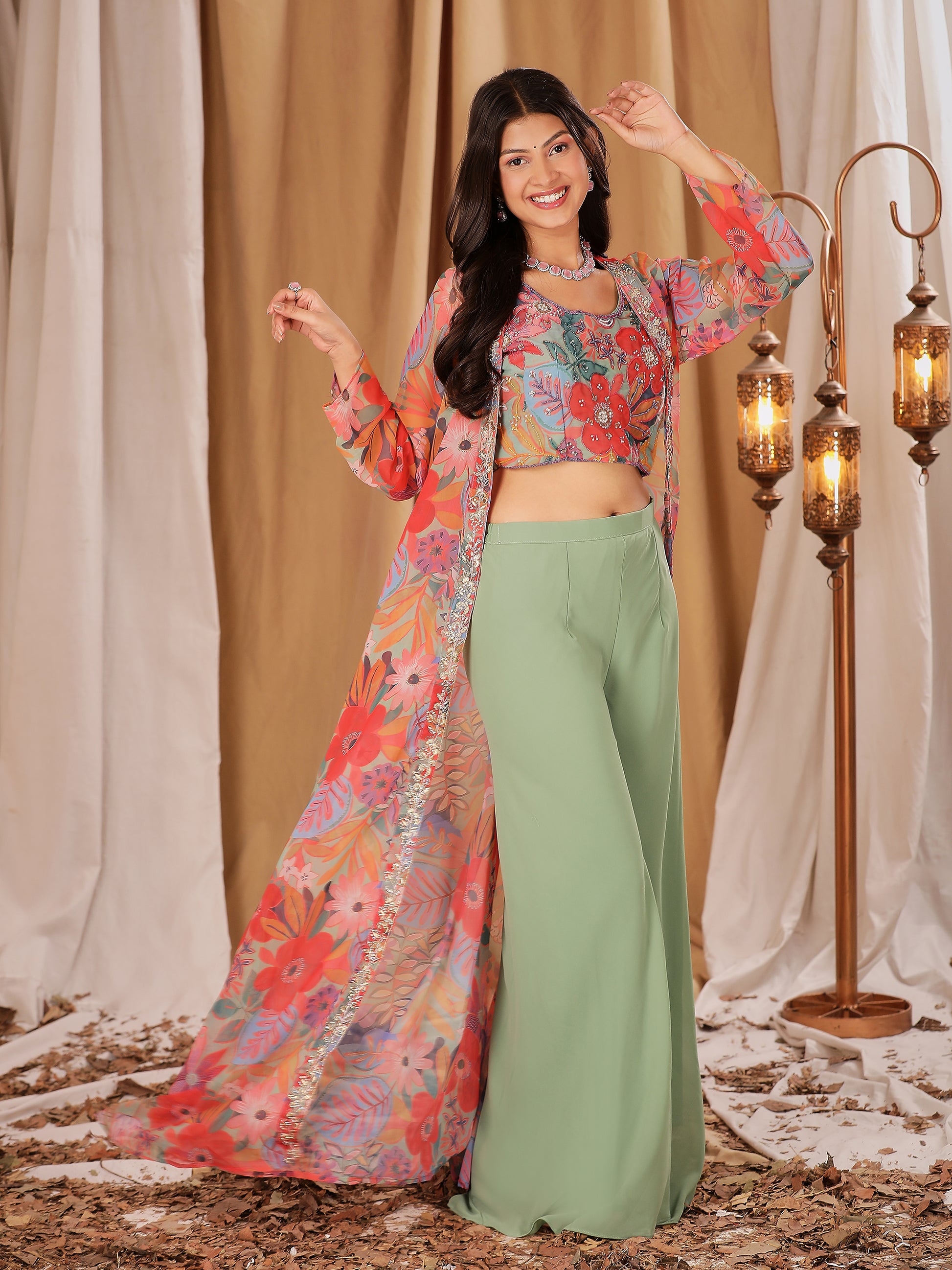 Indo Western Crop Top