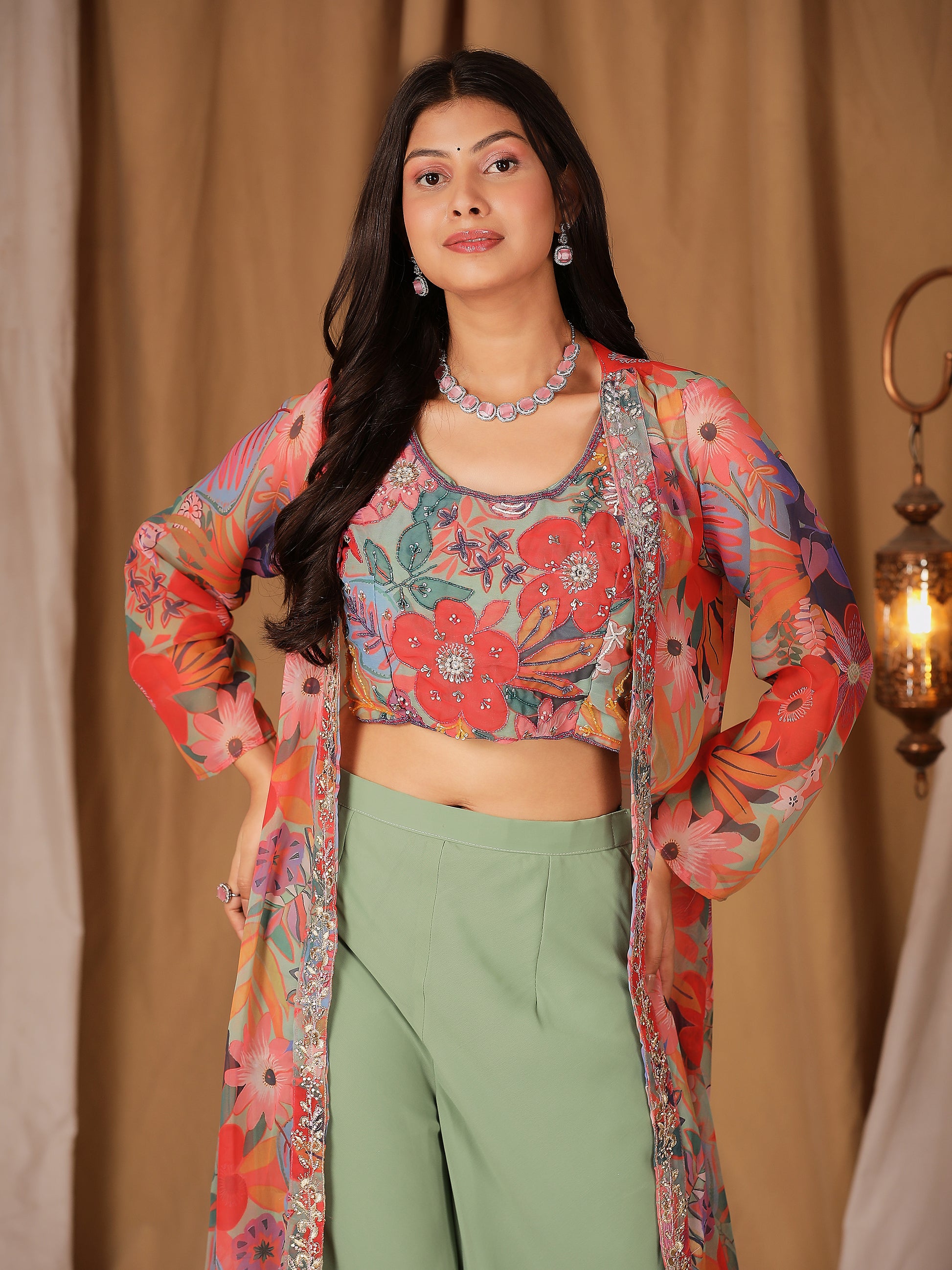Indo Western Crop Top