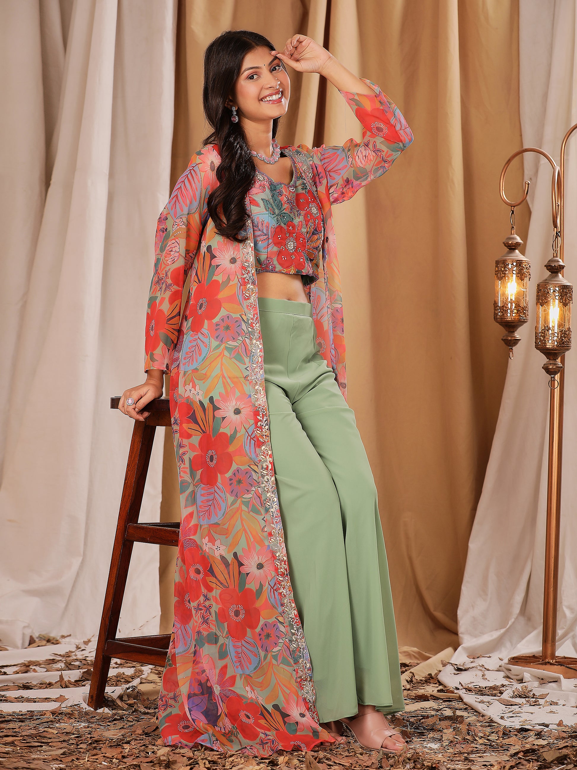Indo Western Crop Top