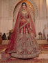 Red Pure Soft Silk Heavy Embroidery Work Bridal Lehenga 