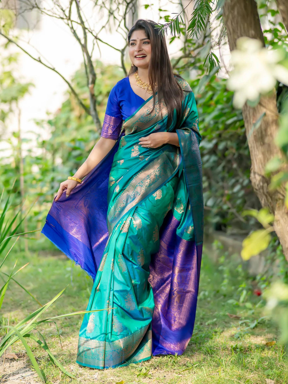 Green Pure Soft Banarasi Katan Silk Banarasi Saree