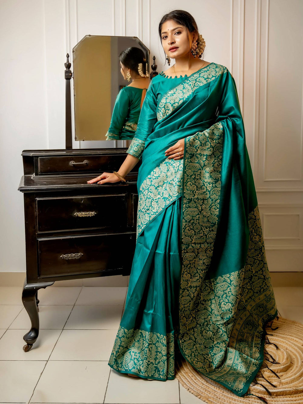 Rama Pure Row Handloom Silk Saree Tussar Saree Anant Tex Exports Pvt.Ltd..
