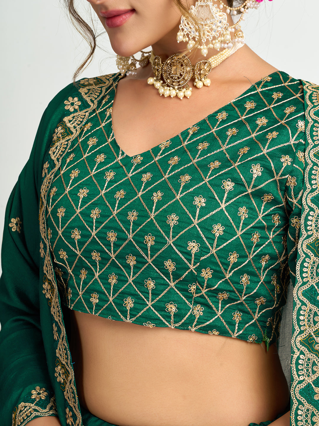 Green Pure Soft Fendi Silk Matching Combo Couple Dress  Anant Tex Exports Pvt.Ltd..