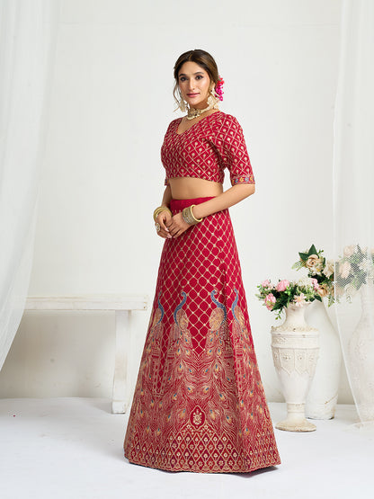 Red Pure Soft Fendi Silk Matching Combo Couple Dress  Anant Tex Exports Pvt.Ltd..