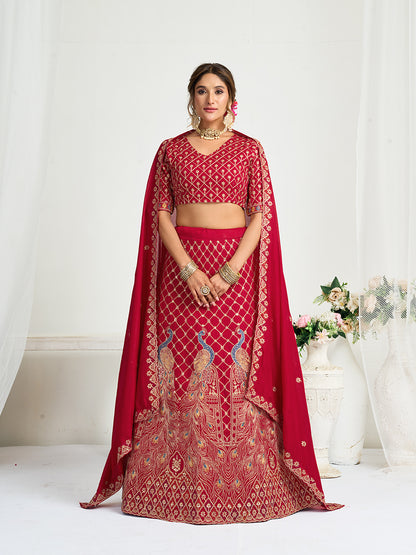 Red Pure Soft Fendi Silk Matching Combo Couple Dress  Anant Tex Exports Pvt.Ltd..