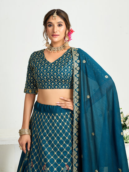 Teal Blue Pure Soft Fendi Silk Matching Combo Couple Dress  Anant Tex Exports Pvt.Ltd..