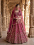 Pink Pure Soft Silk Heavy Embroidery Work Bridal Lehenga 