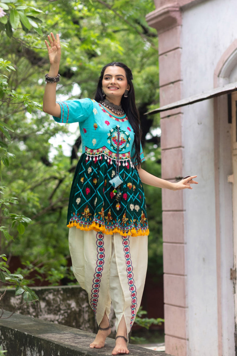 Navratri Garba Garba Special Kedia and Tulip Pants for Women's