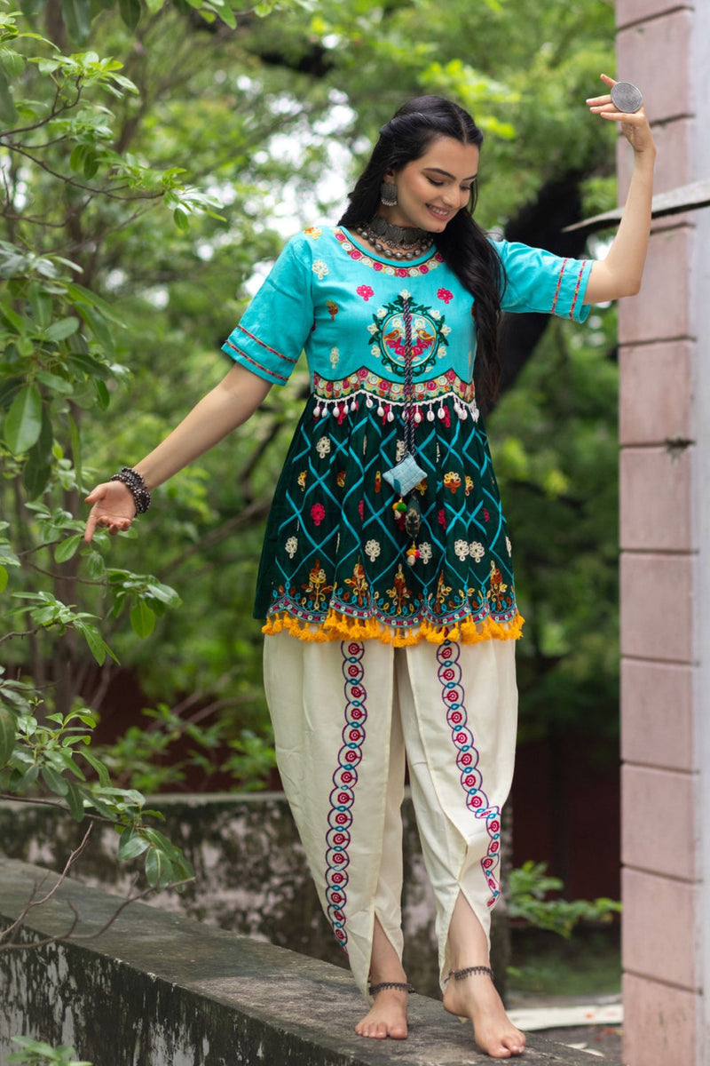 Navratri Garba Garba Special Kedia and Tulip Pants for Women's