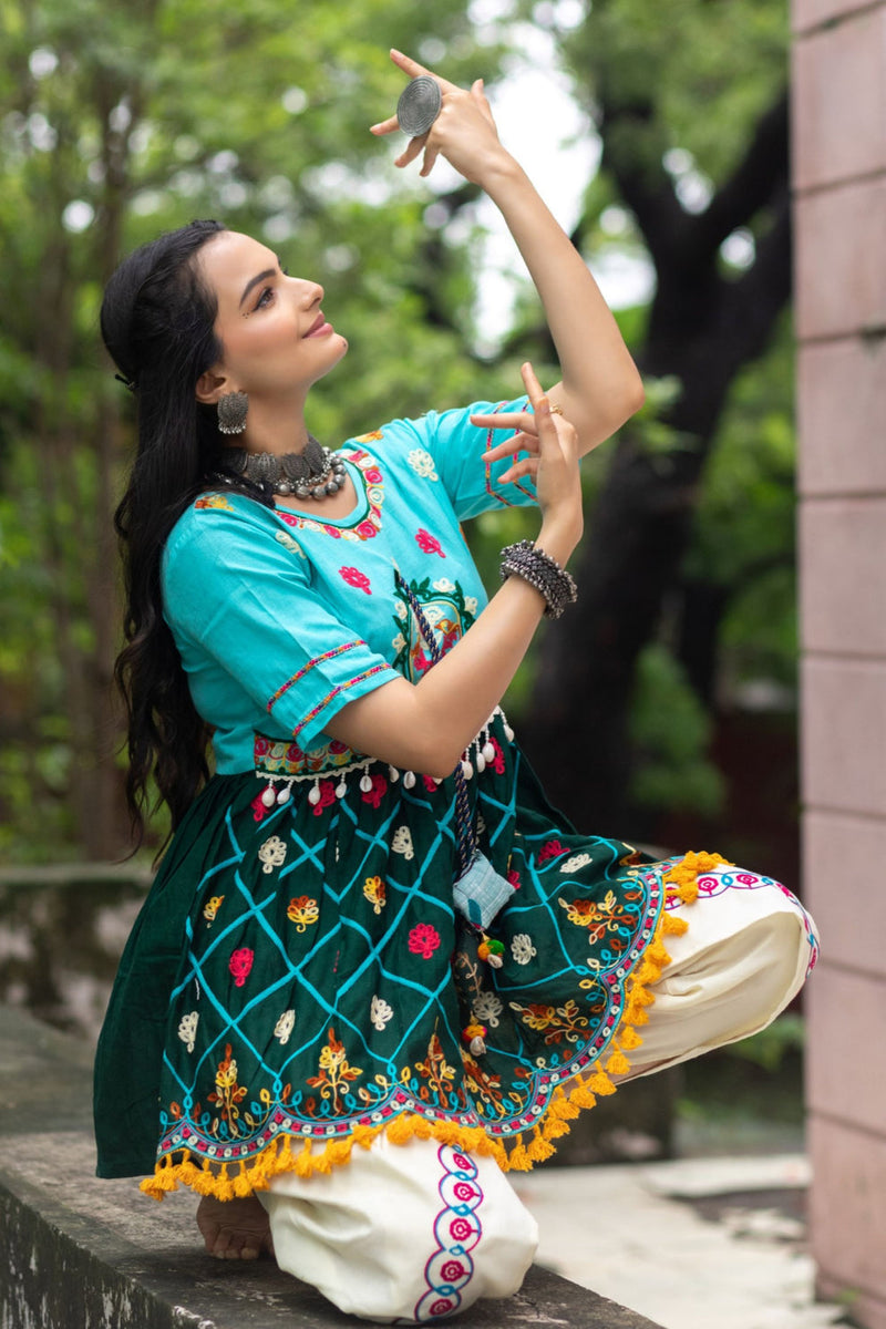 Navratri Garba Garba Special Kedia and Tulip Pants for Women's