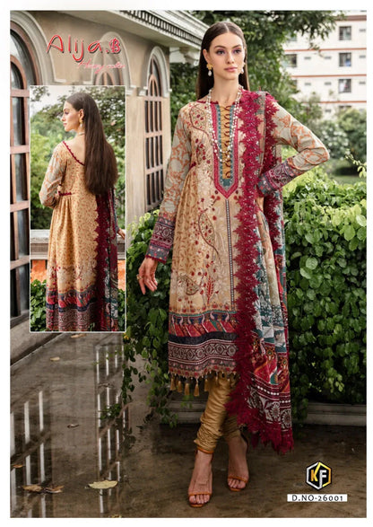 Keval Fab Alija B Vol 26 Lawn Cotton Printed Dress Material (390x06)
