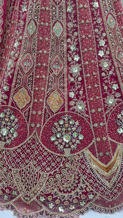 Pink Pure Soft Orgenza Sequins Work Bridal Lehenga Choli Organza Lehenga Choli Anant Tex Exports Pvt.Ltd..