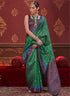 Green Pure Soft P.C Silk Ikkat Print Saree 