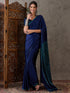 Blue Pure Semi Modal Japan Silk Ajarkh Printed Saree 