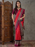 Red Pure Semi Modal Silk Ajarkh Printed Saree 