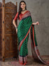 Green Pure Semi Modal Silk Ajarkh Printed Saree 