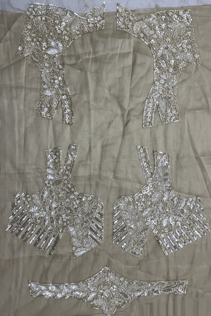 Off White Pure Soft Net Heavy Embroidery Work Bridal Lehenga