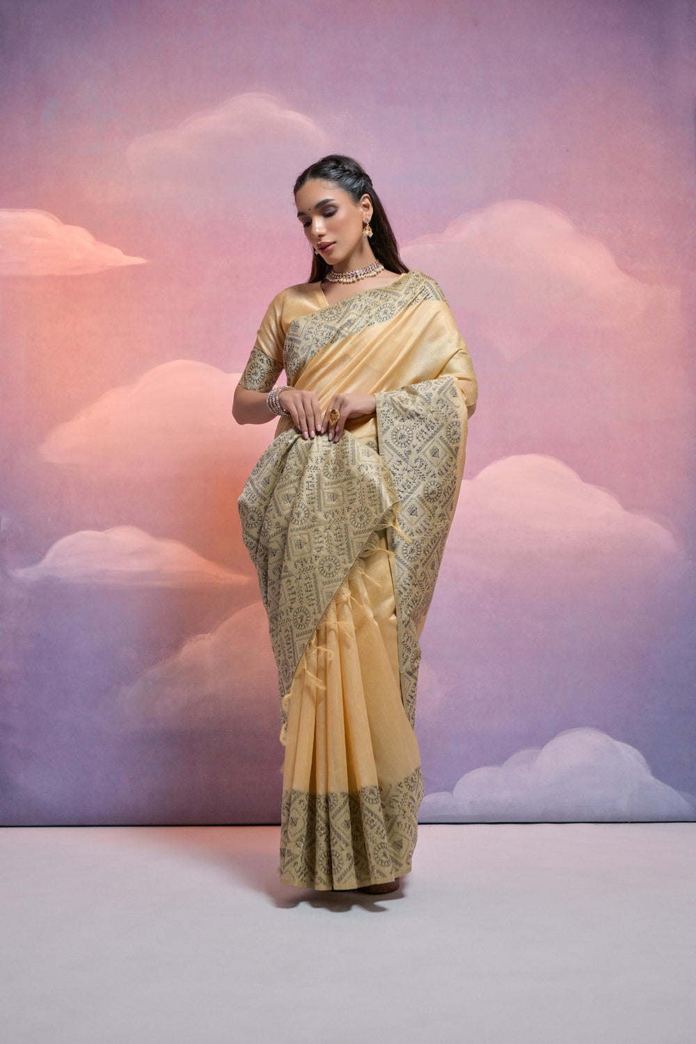 Chiku Pure Soft Bengalori Handloom Row Silk Saree Row Silk Saree Anant Tex Exports Pvt.Ltd..
