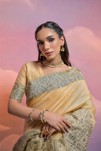 Chiku Pure Soft Bengalori Handloom Row Silk Saree Row Silk Saree Anant Tex Exports Pvt.Ltd..