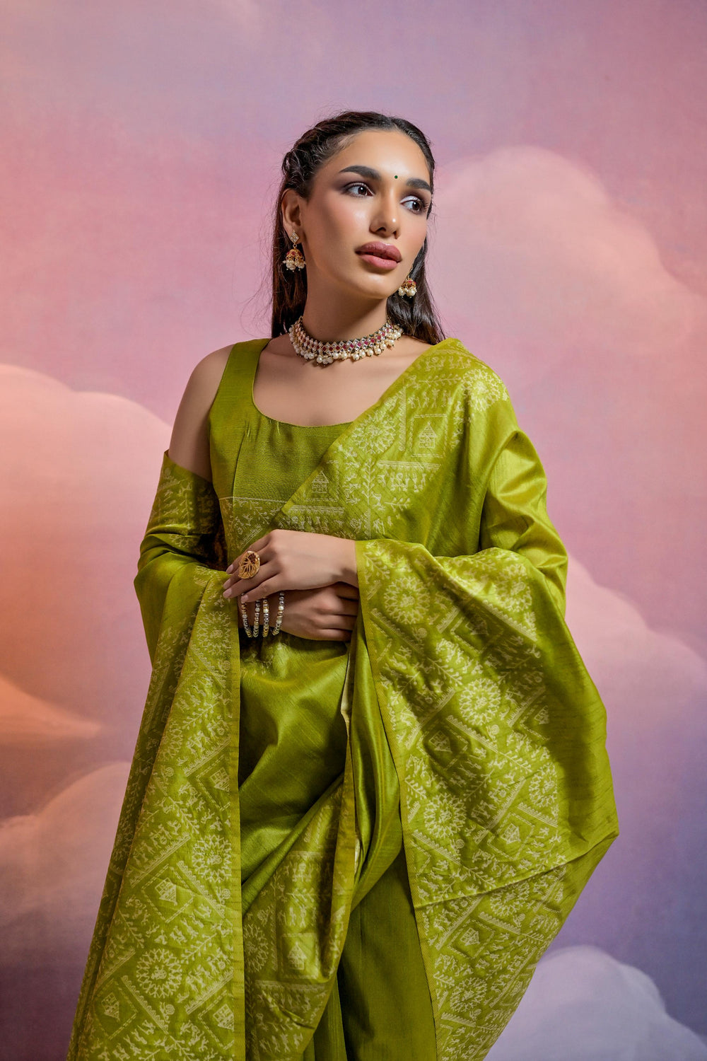 Mahendi Pure Soft Bengalori Handloom Row Silk Saree Row Silk Saree Anant Tex Exports Pvt.Ltd..