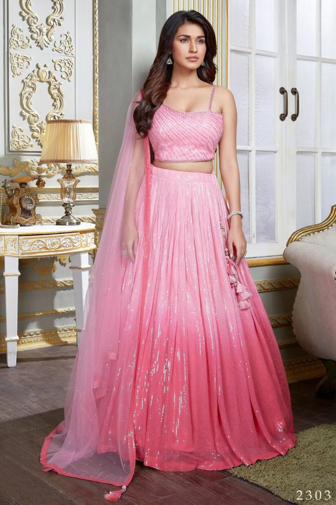 Beautiful Designer Hazel Party Wear Georgette Lehenga Choli