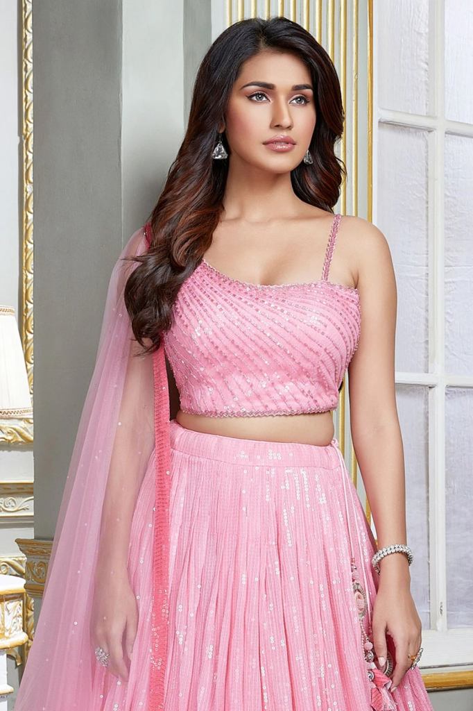 Beautiful Designer Hazel Party Wear Georgette Lehenga Choli
