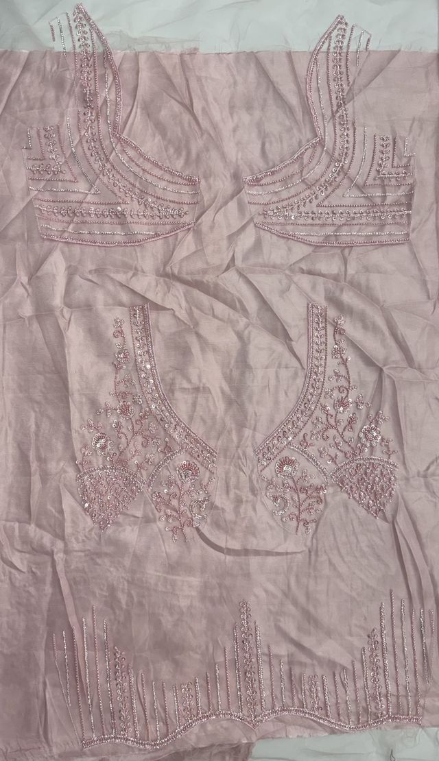 Pink Pure Heavy Net Motif Handwork Zari Sequins Work Bridal Lehenga Choli