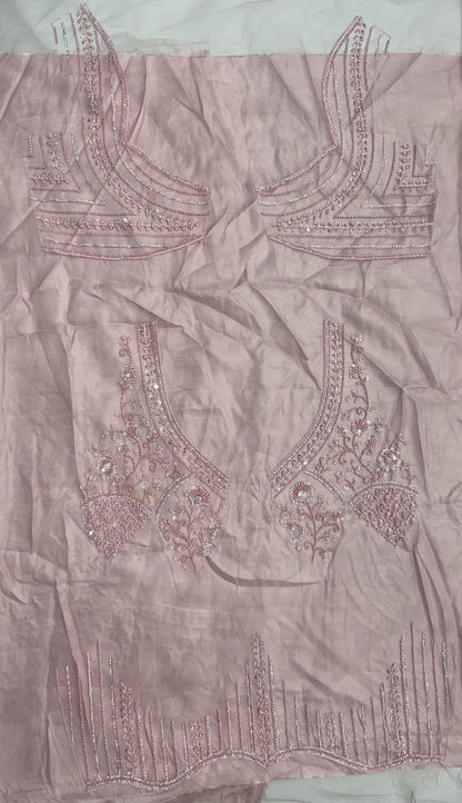 Pink Pure Heavy Net Motif Handwork Zari Sequins Work Bridal Lehenga Choli