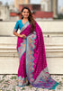 Magenta Pashmina Darbari Silk Zari Banarasi Saree Banarasi Saree Anant Tex Exports Pvt.Ltd..