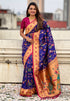 Violet Paithani Jaal Silk Zari Woven Saree Paithani Saree Anant Tex Exports Pvt.Ltd..